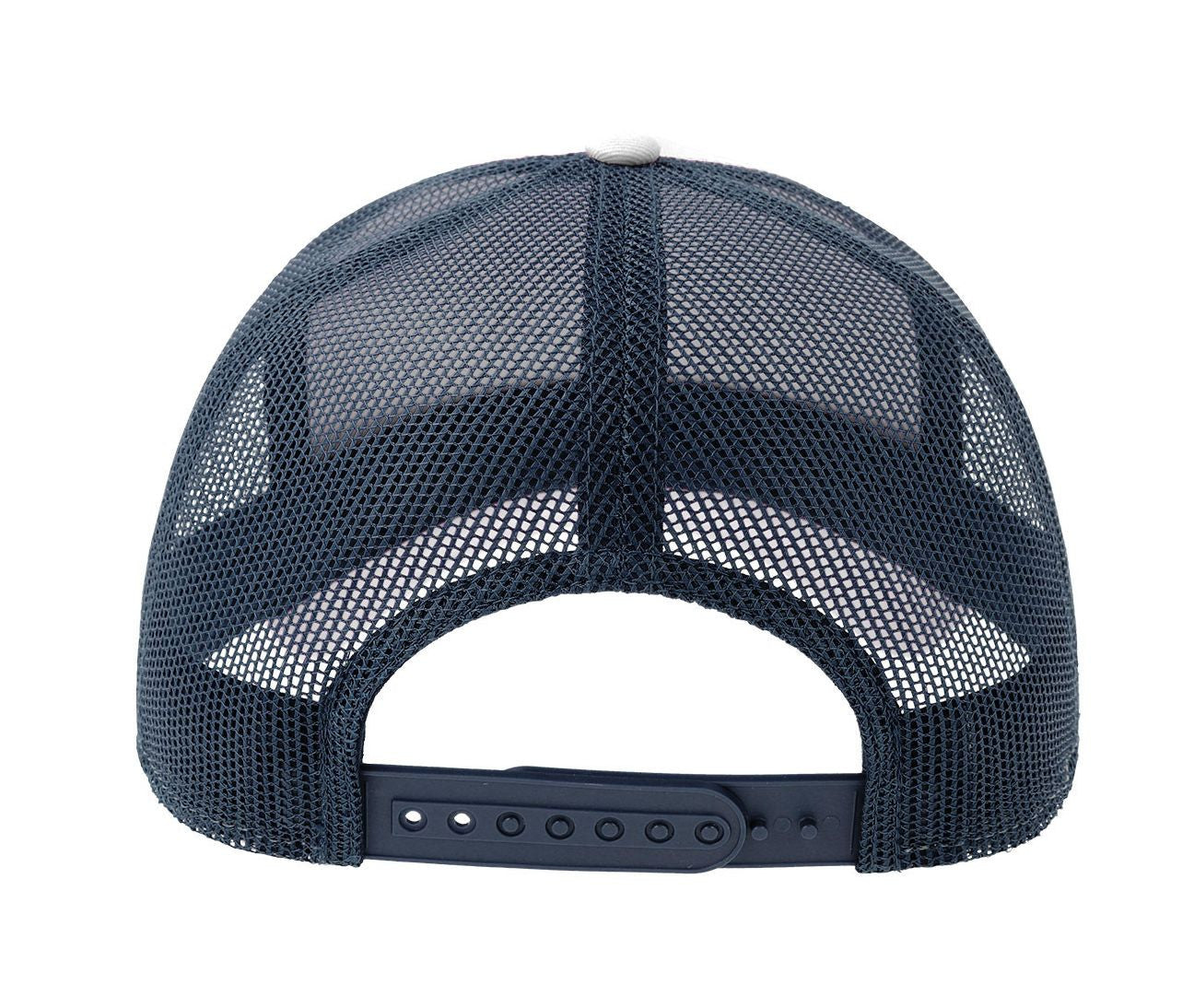 Casquette 5 Pans Style Trucker en Coton - White/navy
