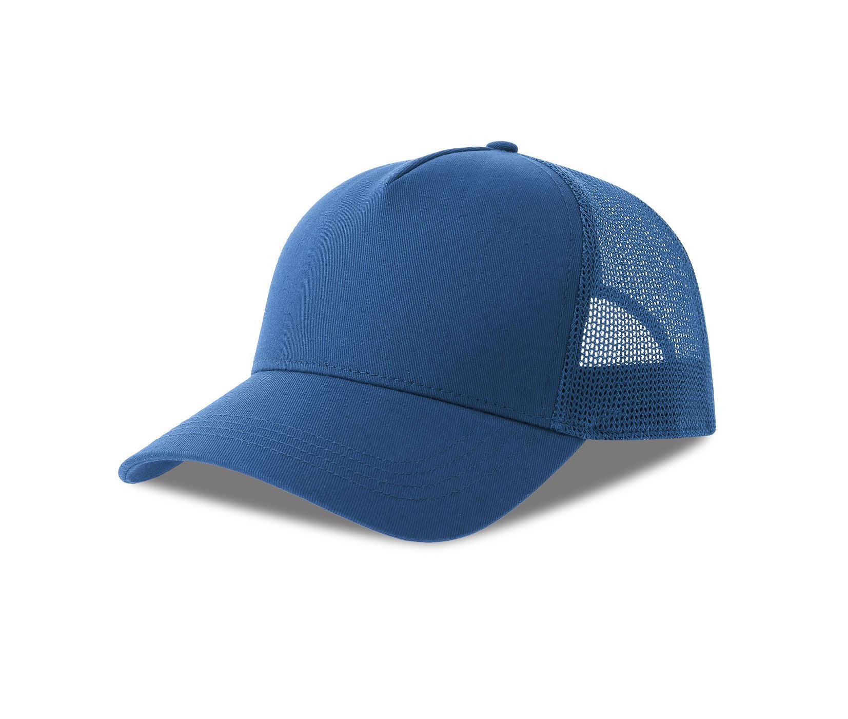 Casquette 5 Pans Style Trucker en Coton - Royal/royal