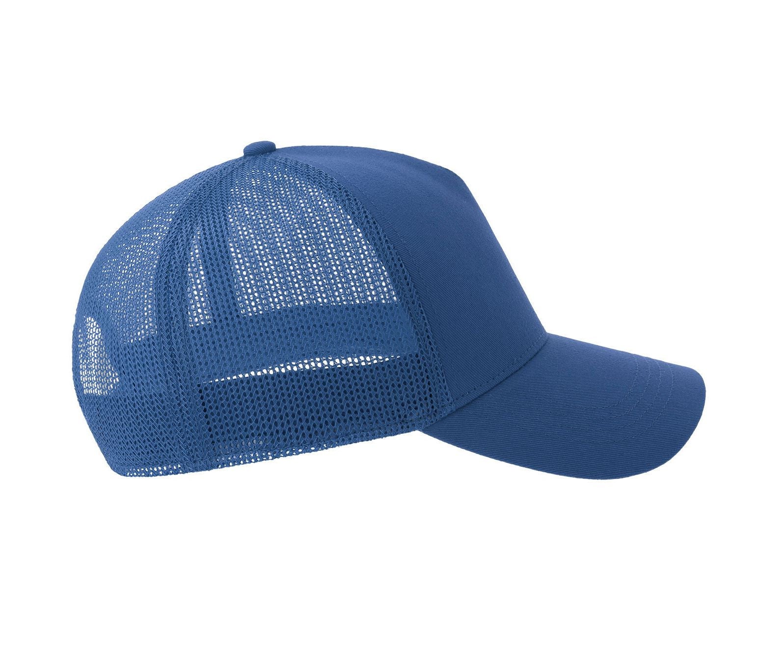 Casquette 5 Pans Style Trucker en Coton - Royal/royal