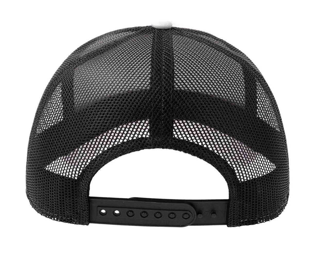Casquette 5 Pans Style Trucker en Coton - White/black