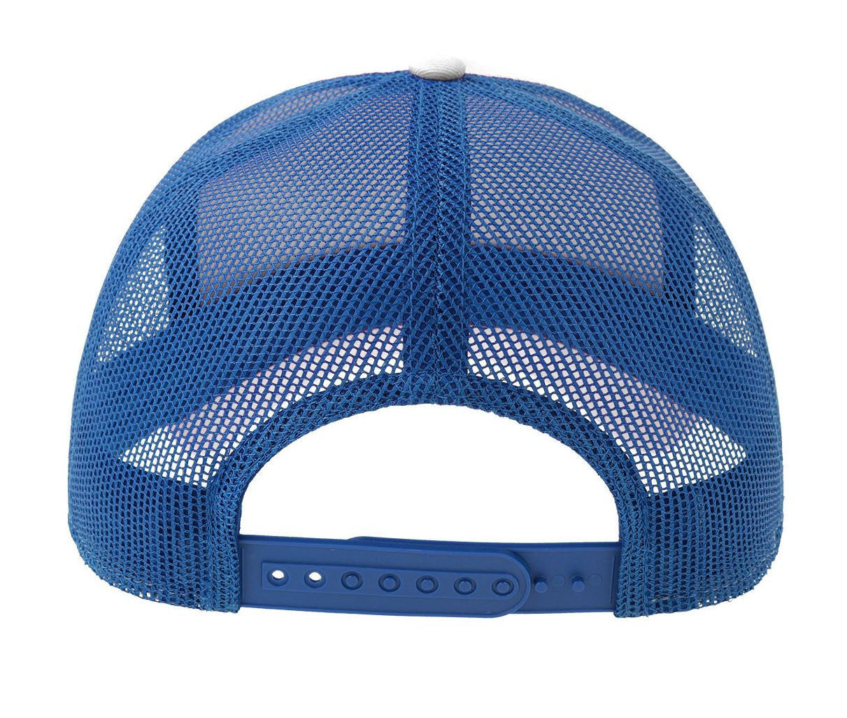 Casquette 5 Pans Style Trucker en Coton - White/royal