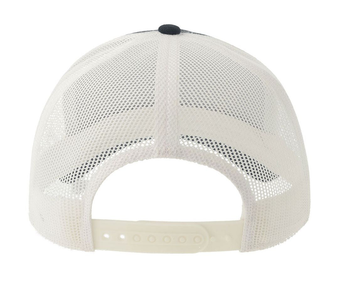 Casquette 5 Pans Style Trucker en Coton - Navy/white