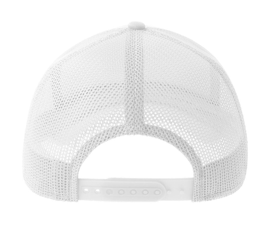 Casquette 5 Pans Style Trucker en Coton - White/white