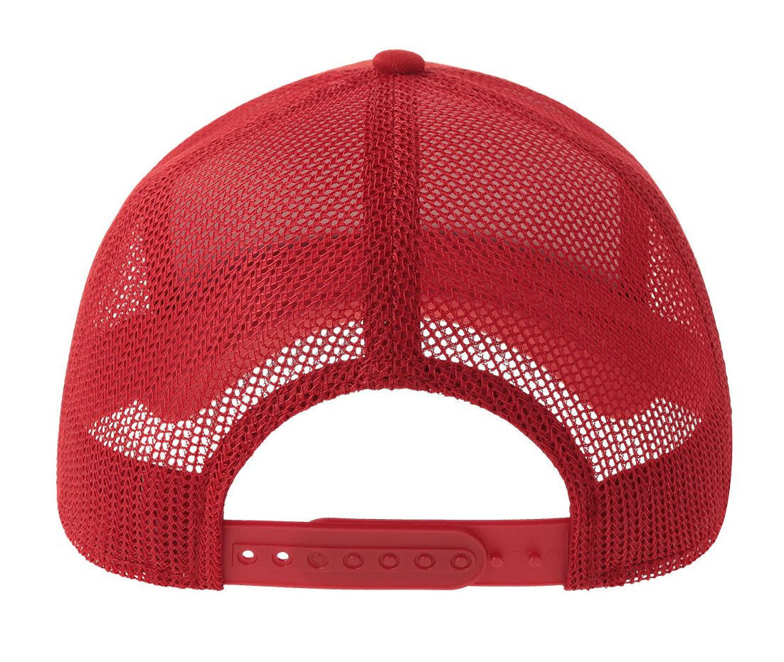 Casquette 5 Pans Style Trucker en Coton - Red/red