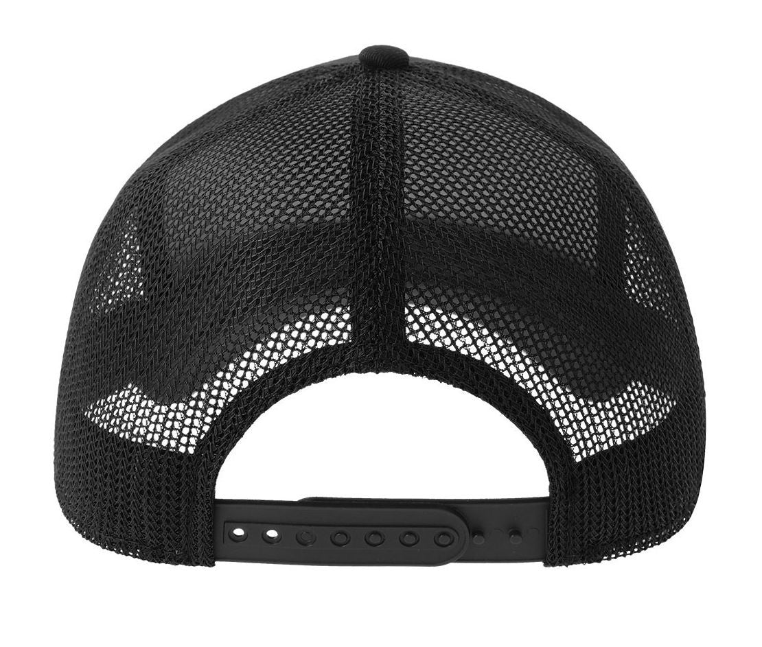 Casquette 5 Pans Style Trucker en Coton - Black/black