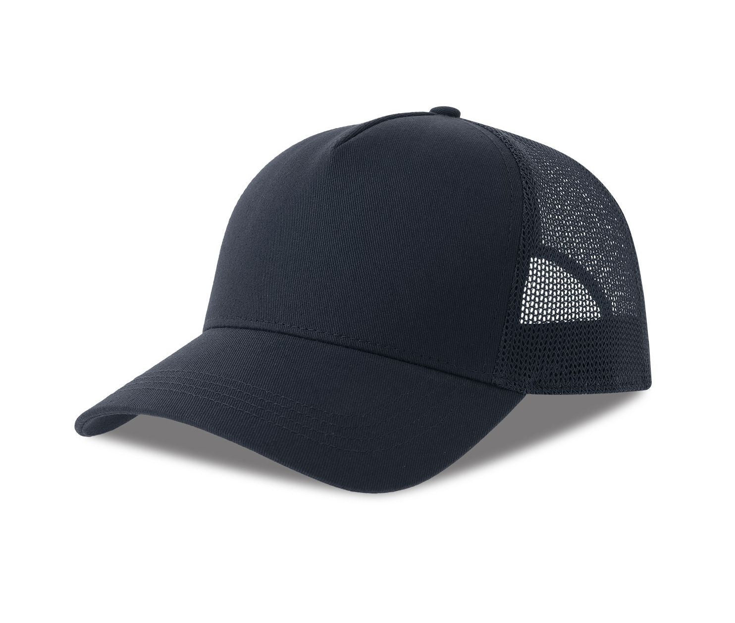 Casquette 5 Pans Style Trucker en Coton - Navy/navy