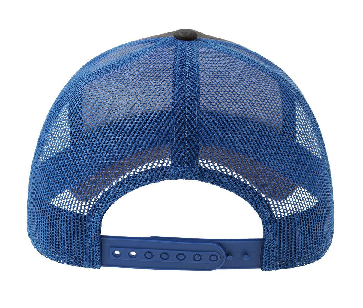 Casquette 5 Pans Style Trucker en Coton - Dark Grey/royal