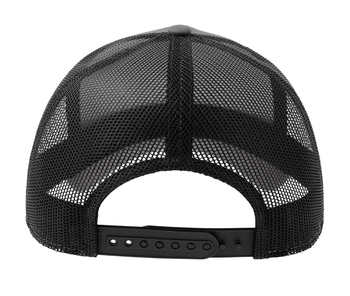 Casquette 5 Pans Style Trucker en Coton - Grey/black