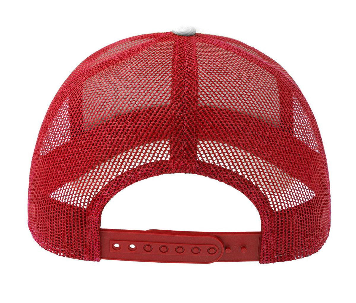 Casquette 5 Pans Style Trucker en Coton - White/red
