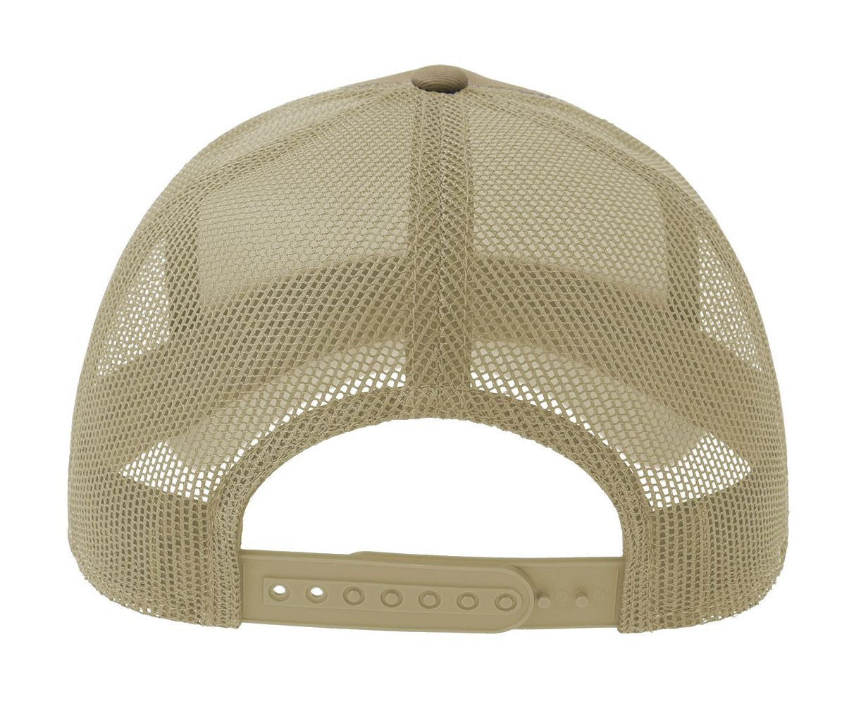 Casquette 5 Pans Style Trucker en Coton - Khaki/stone