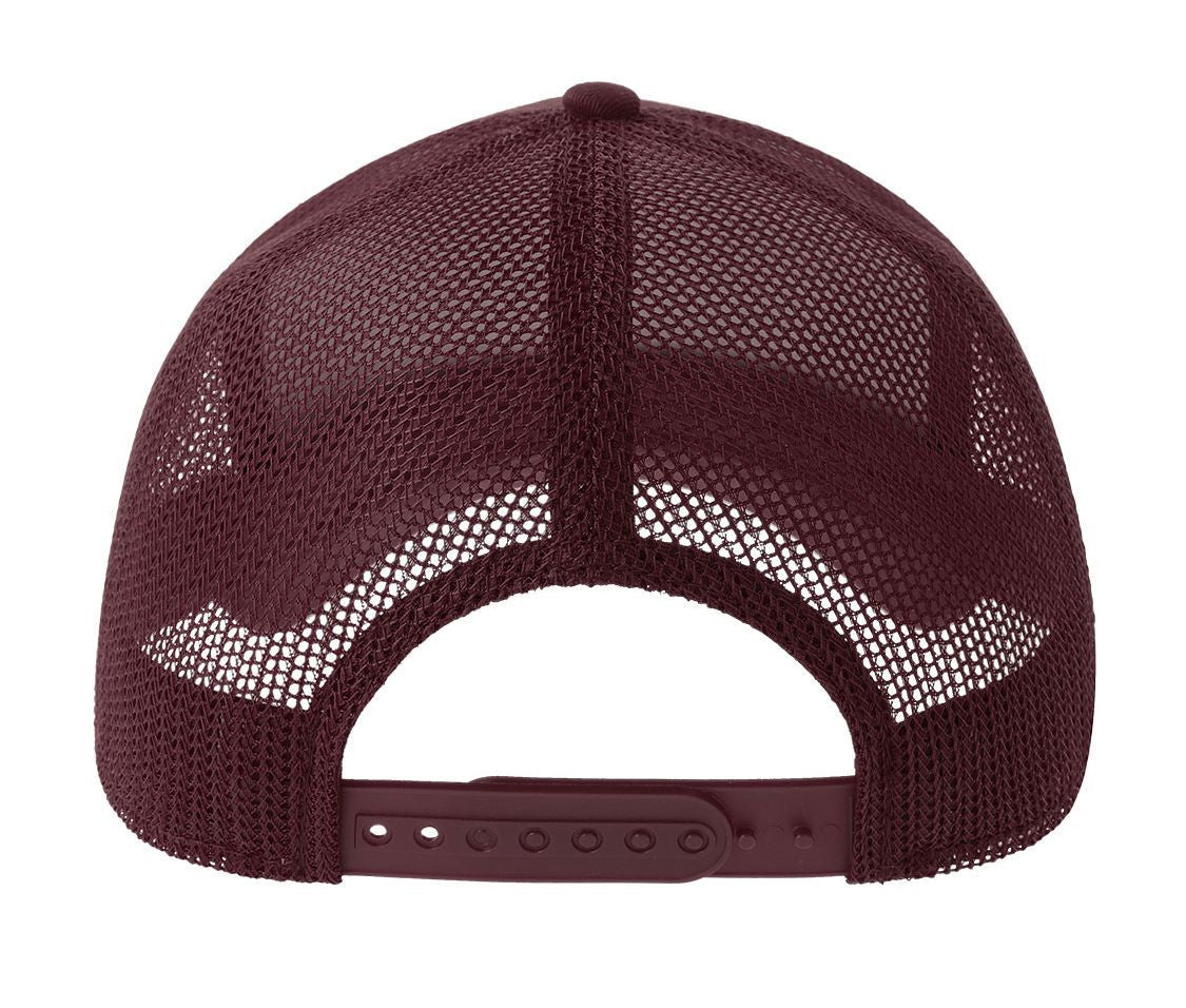 Casquette 5 Pans Style Trucker en Coton - Burgundy/burgundy
