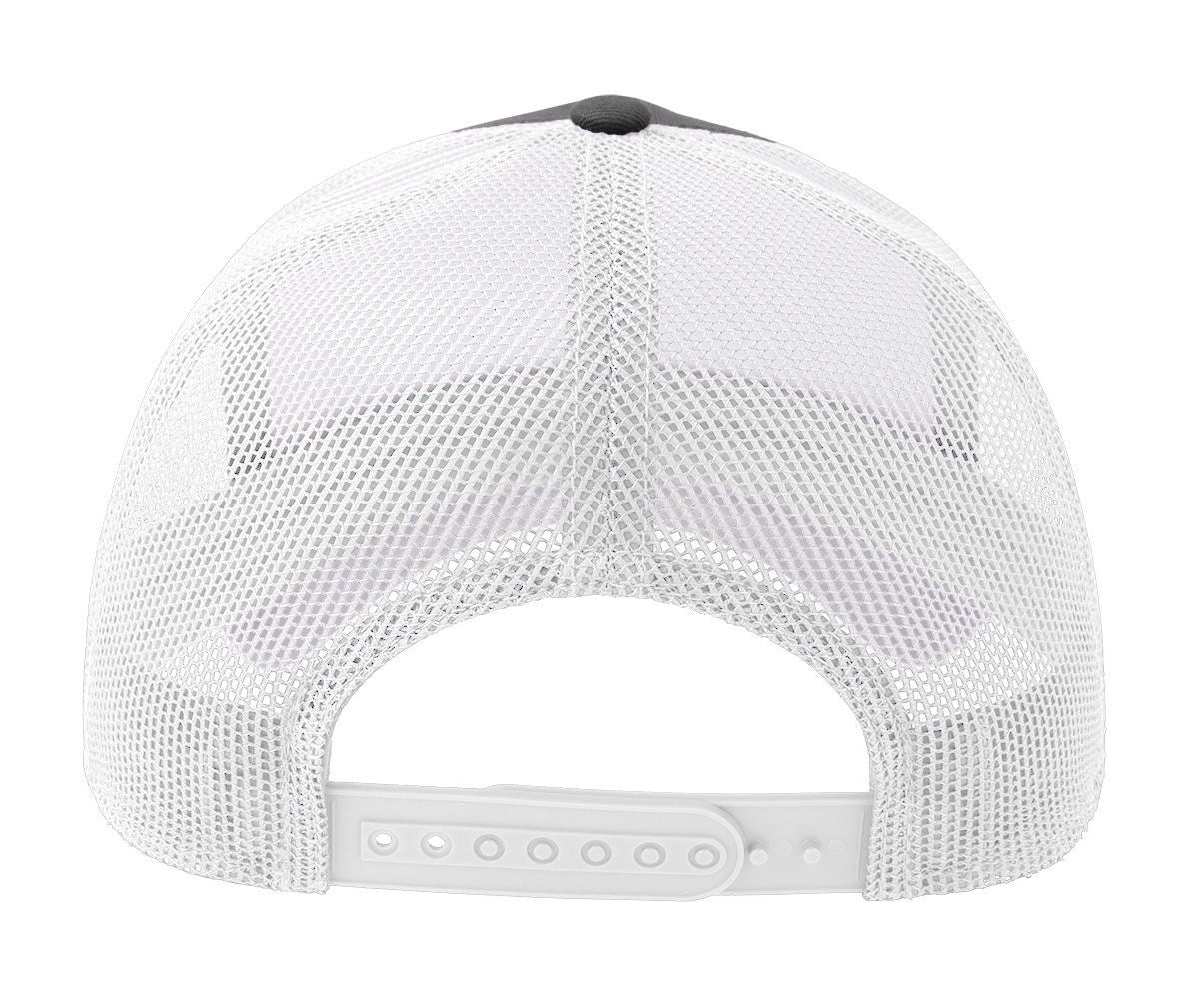 Casquette 5 Pans Style Trucker en Coton - Dark Grey/white