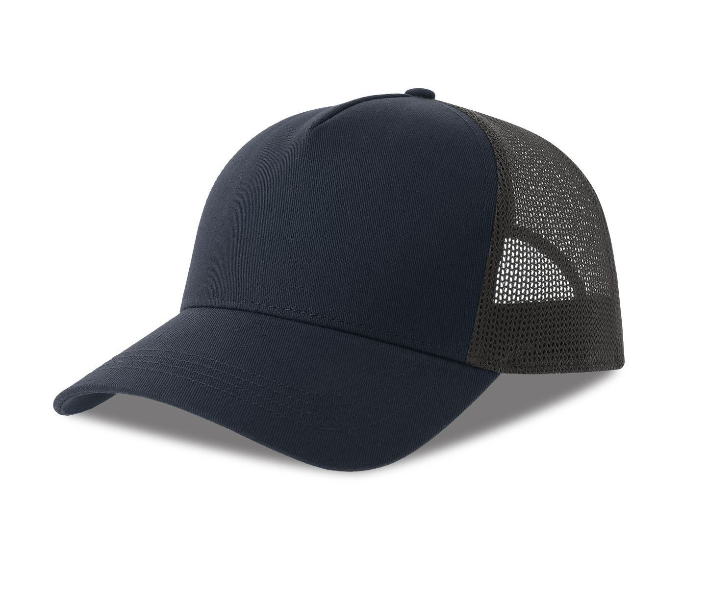 Casquette 5 Pans Style Trucker en Coton - Navy/dark Grey