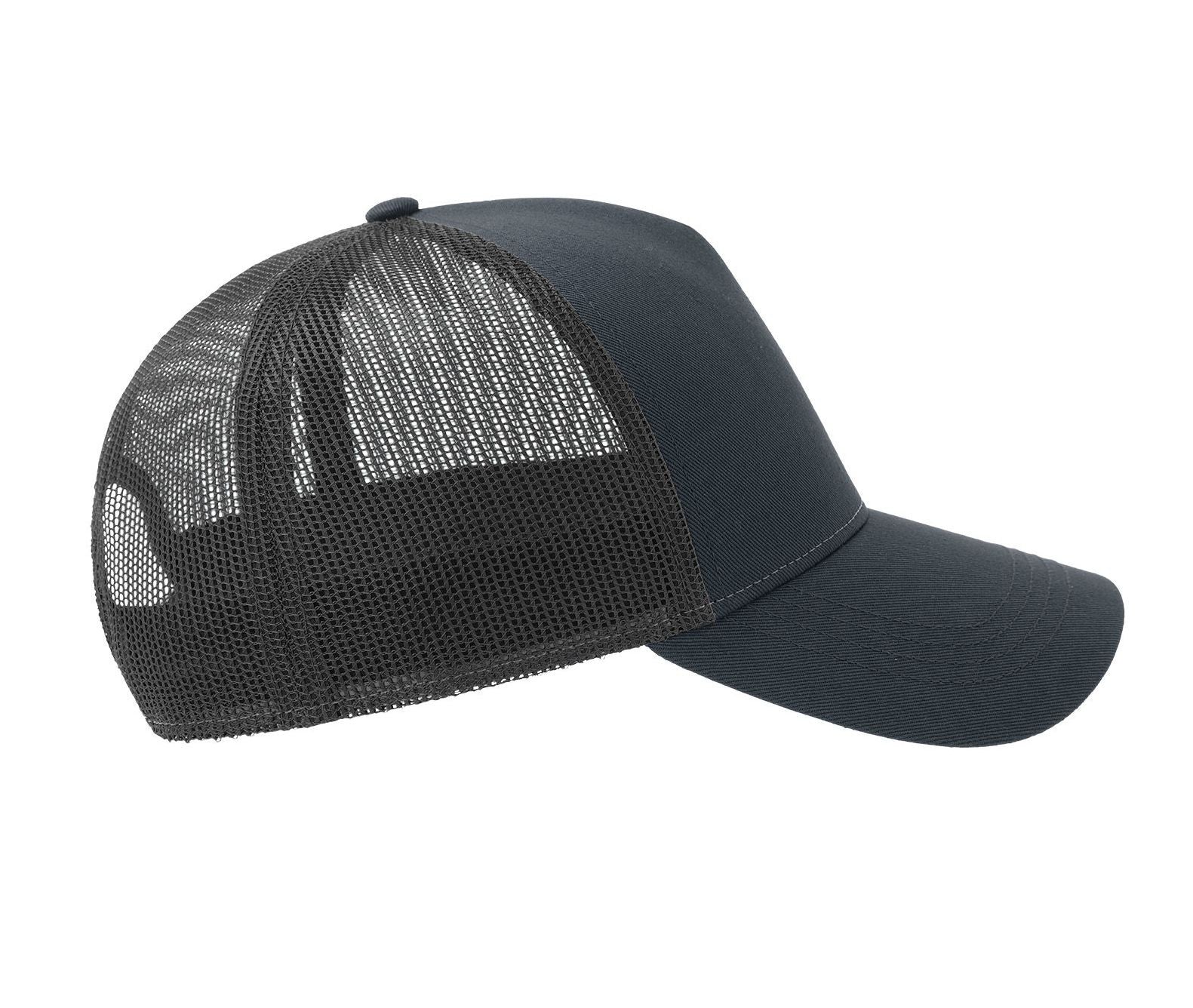 Casquette 5 Pans Style Trucker en Coton - Navy/dark Grey
