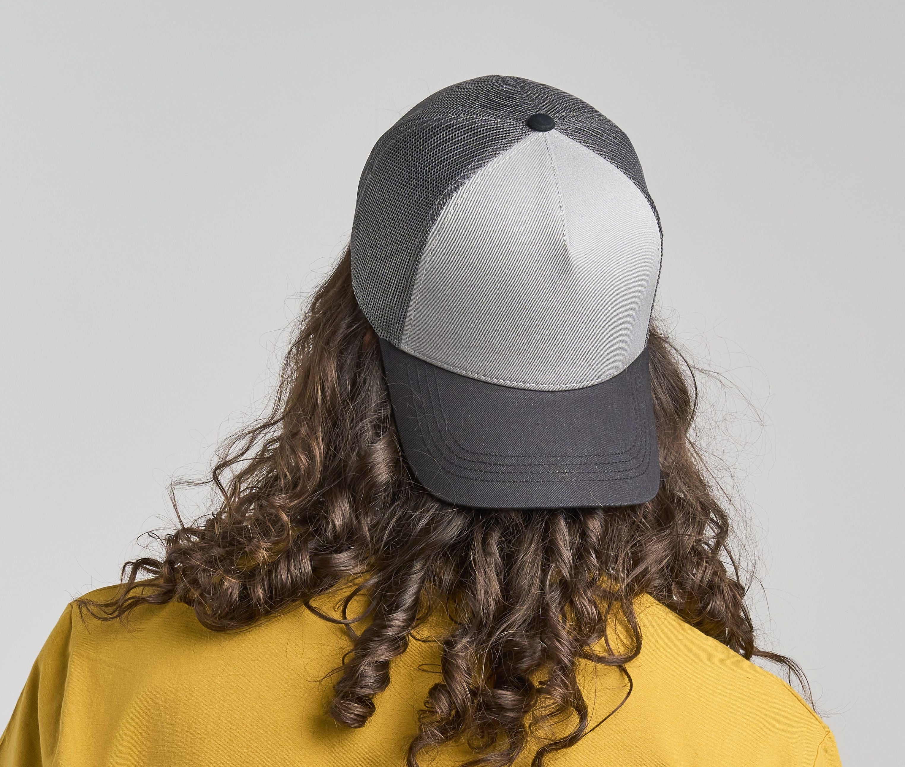 Casquette 5 pans style trucker en coton