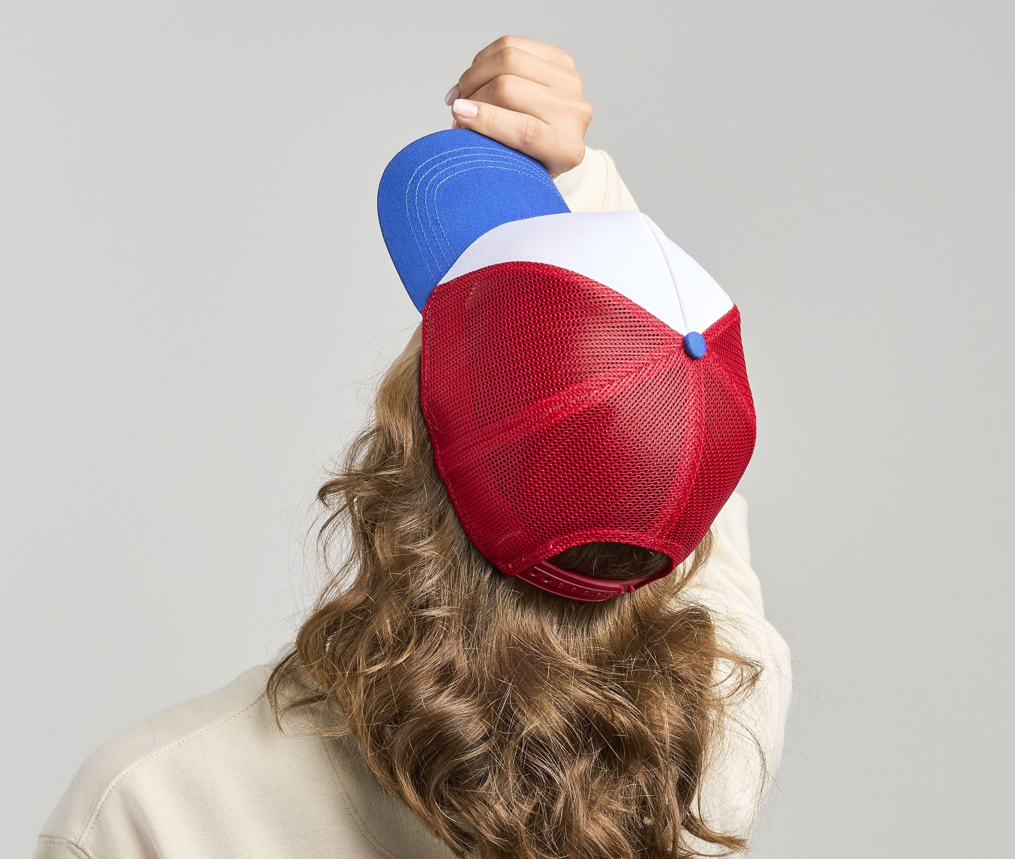 Casquette 5 pans style trucker en coton