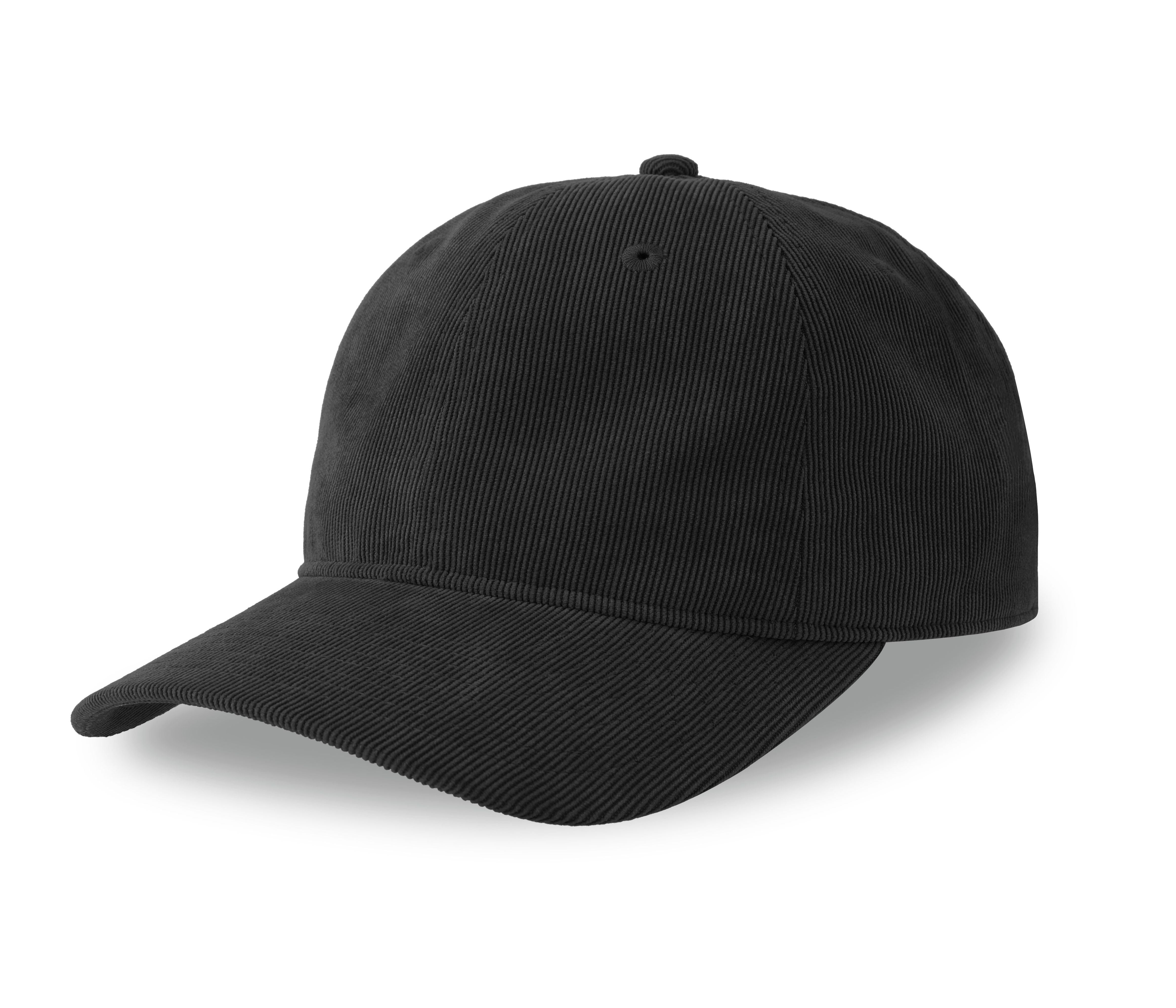 Casquette Aspect Velours Côtelé Fin - Black