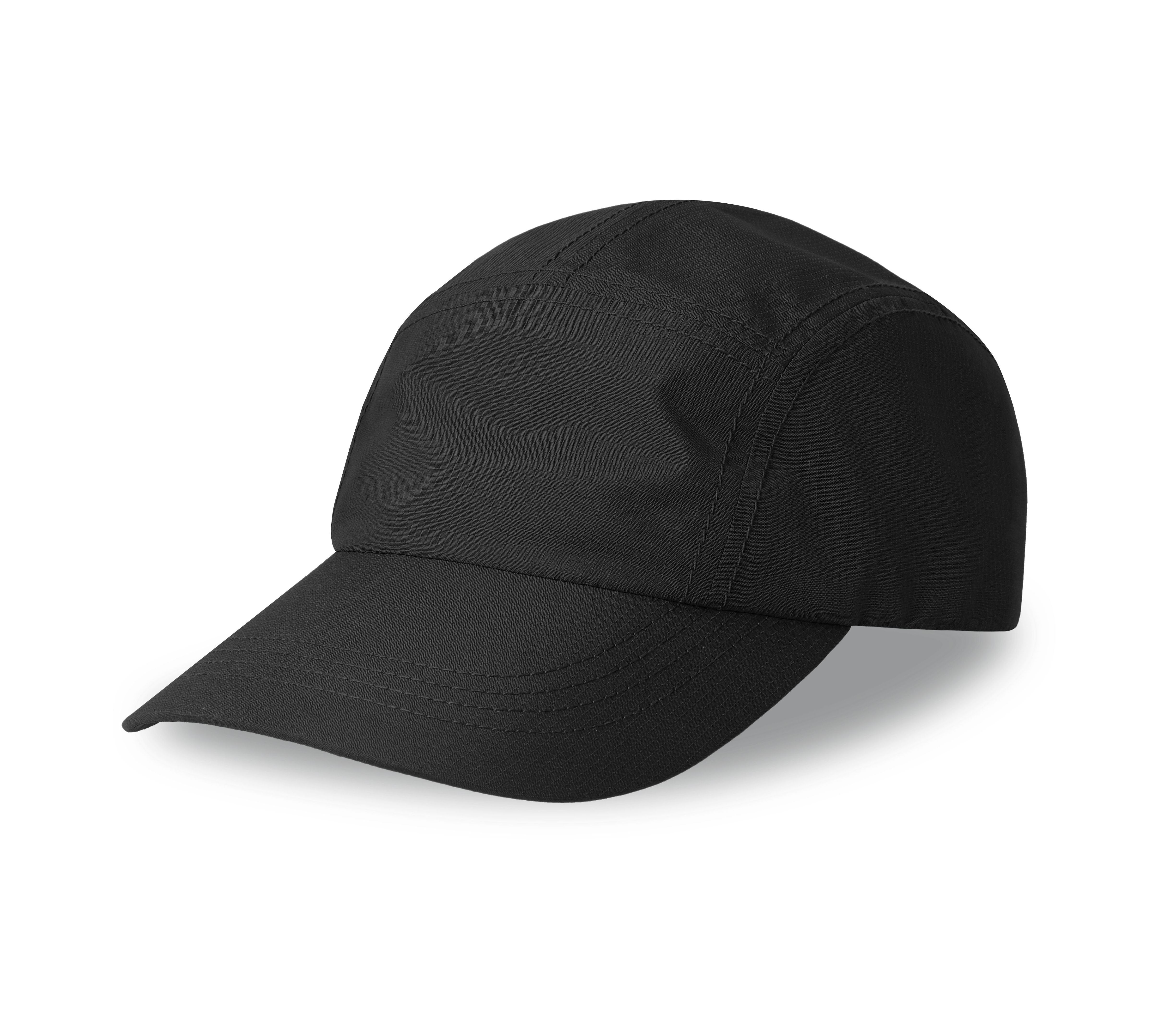Casquette Imperméable 5 Pans en Polyester Recyclé - Black