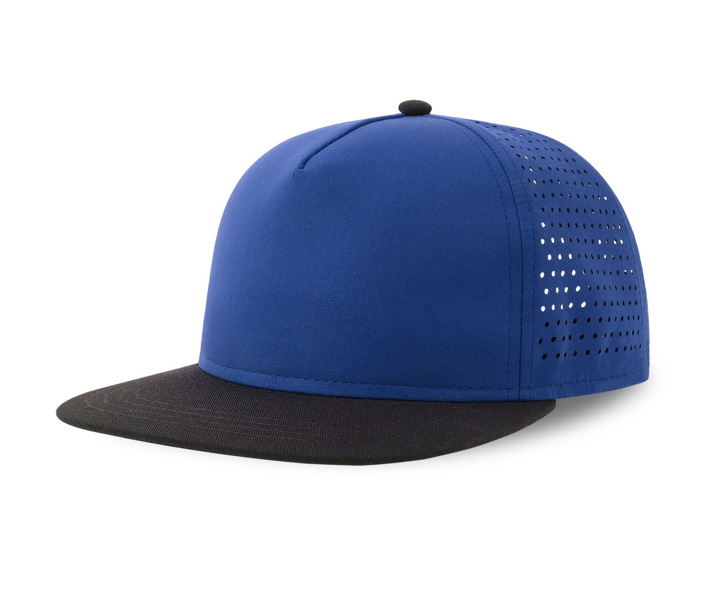 Casquette Visière Plate en Polyester Recyclé - Royal/black