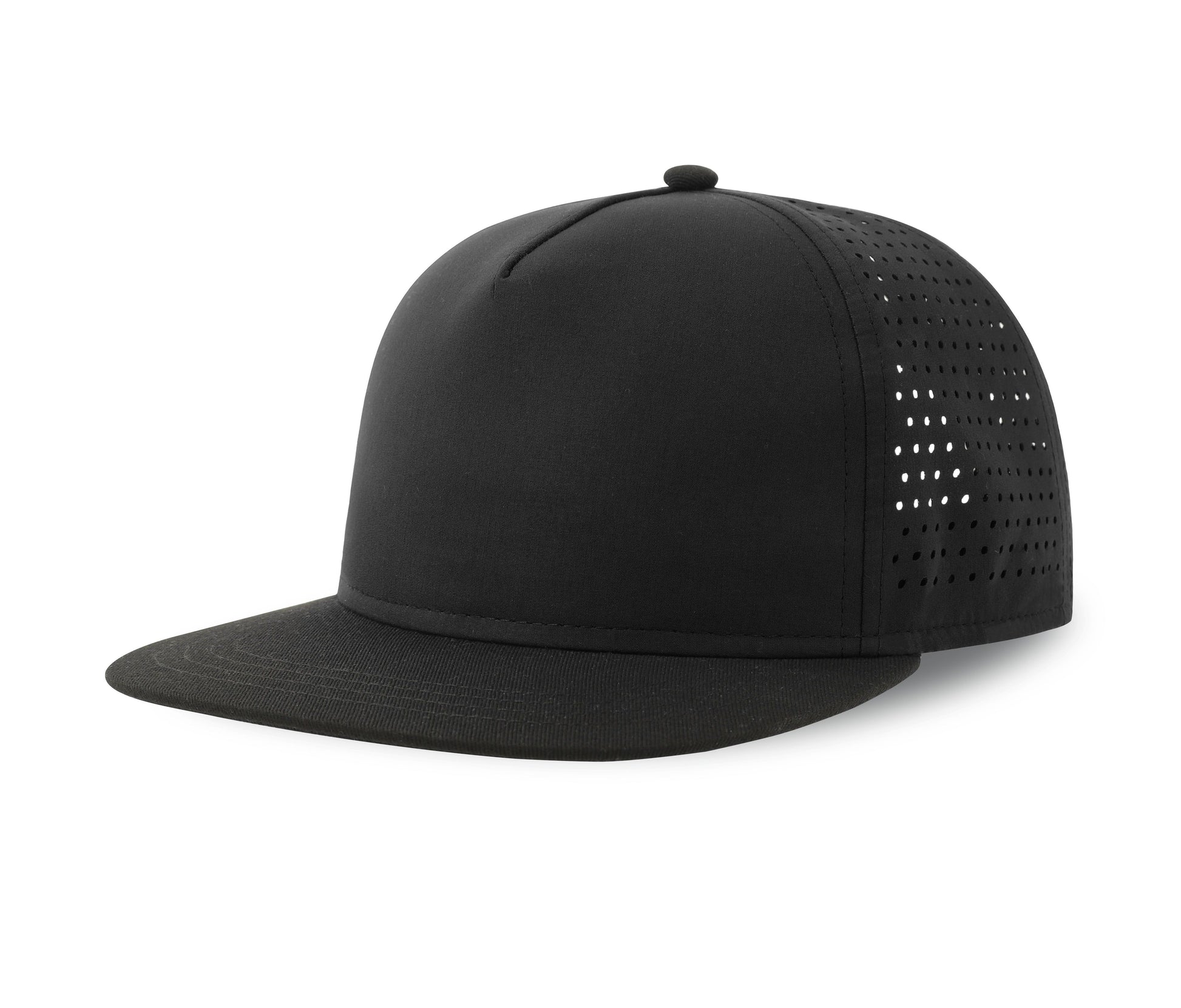 Casquette Visière Plate en Polyester Recyclé - Black / Black