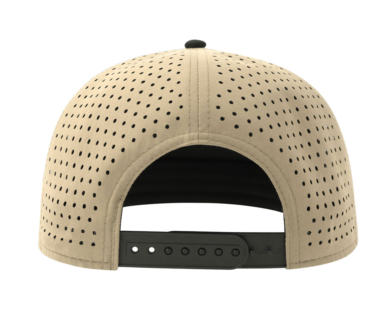 Casquette Visière Plate en Polyester Recyclé - Kaki/black