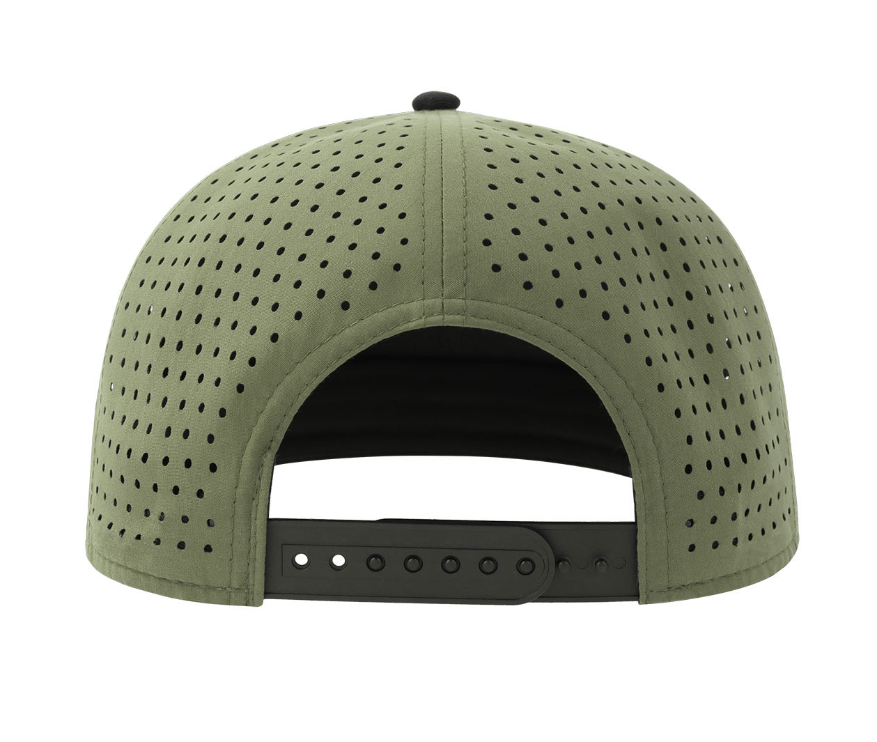 Casquette Visière Plate en Polyester Recyclé - Olive/black