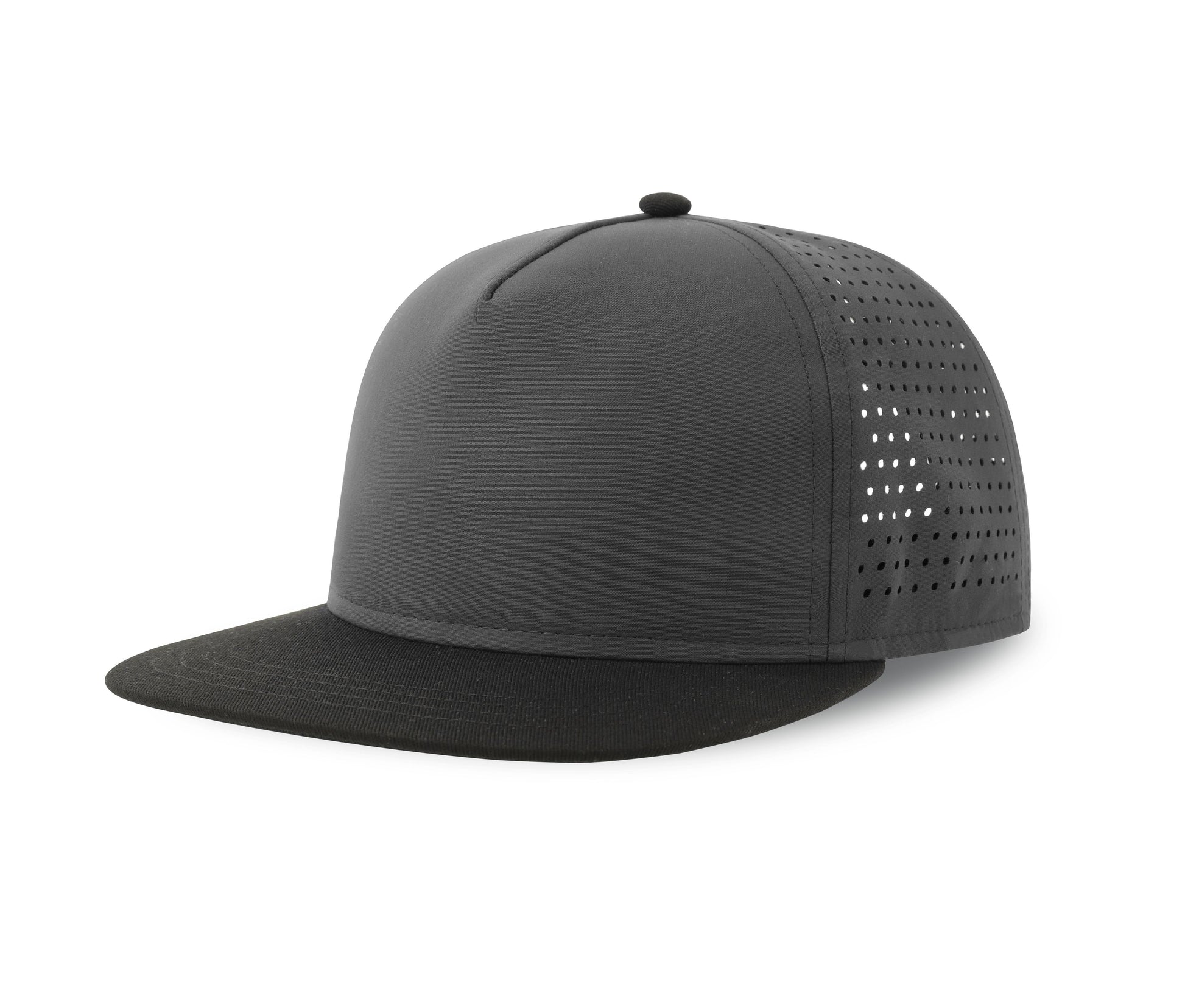 Casquette Visière Plate en Polyester Recyclé - Dark Grey / Black
