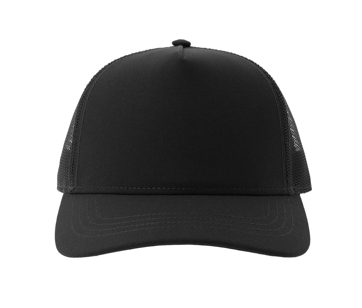 Casquette Rapper en Polyester Canvas Recyclé - Black/black