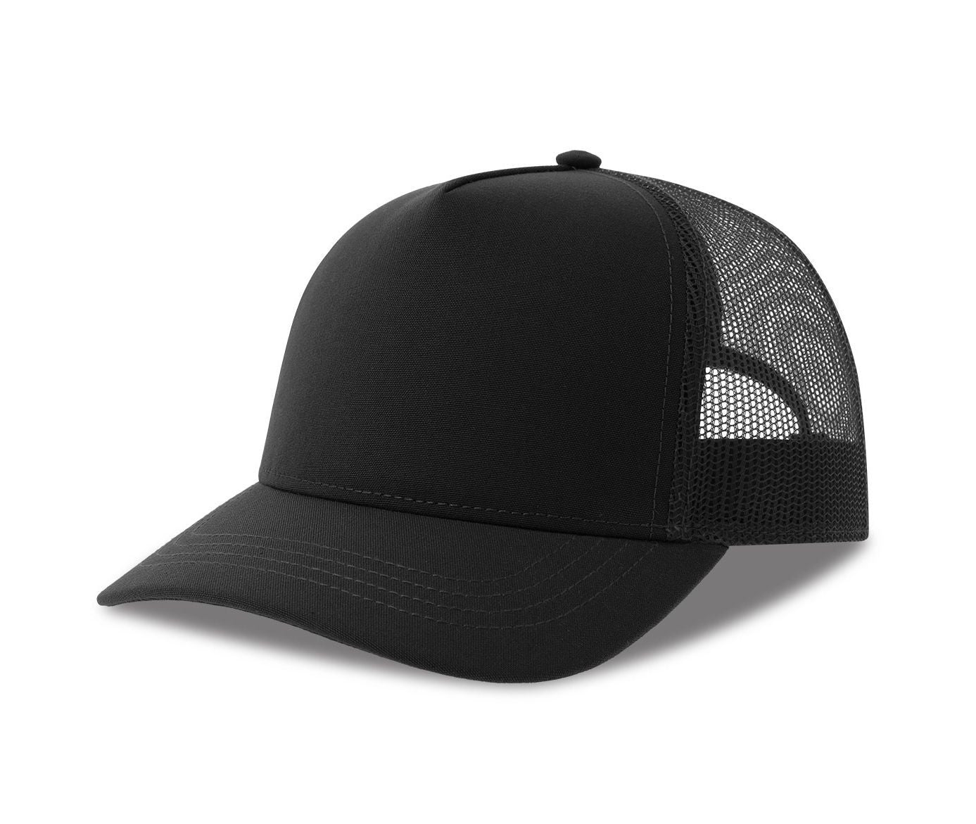 Casquette Rapper en Polyester Canvas Recyclé - Black/black