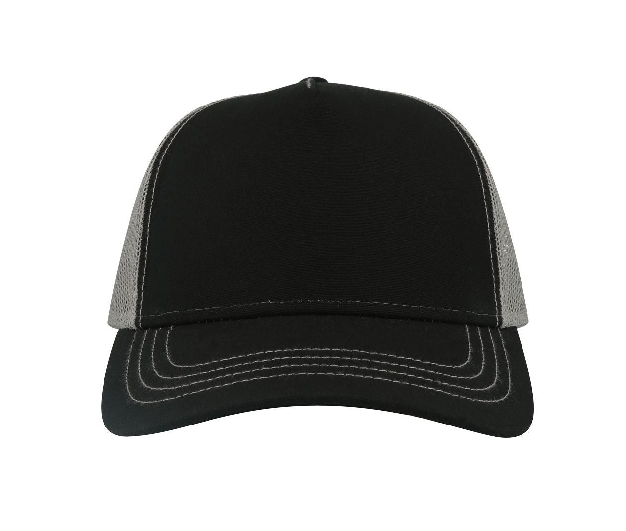Casquette Rapper en Polyester Canvas Recyclé - Black / Grey