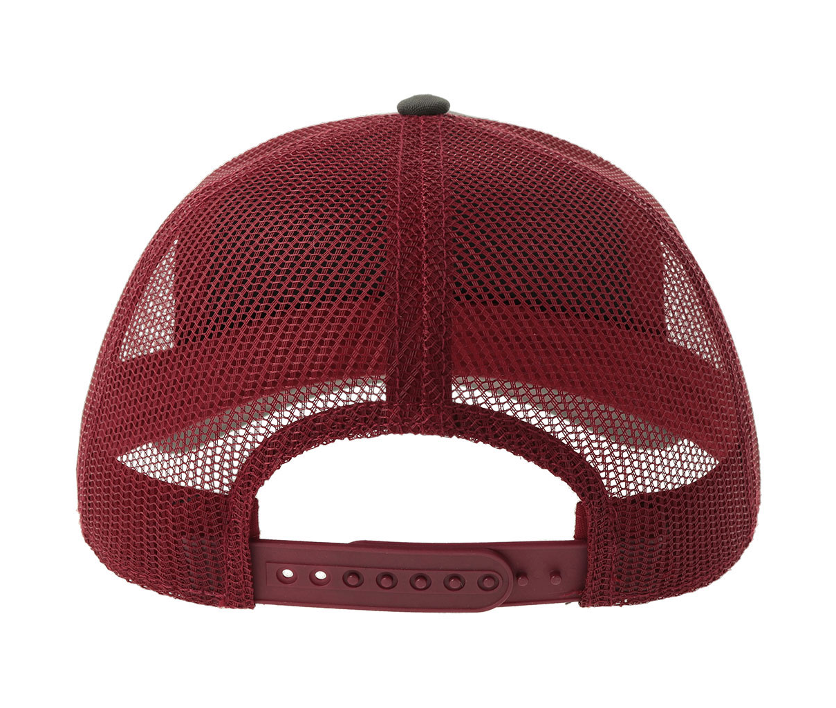 Casquette Rapper en Polyester Canvas Recyclé - Dark Grey/burgundy