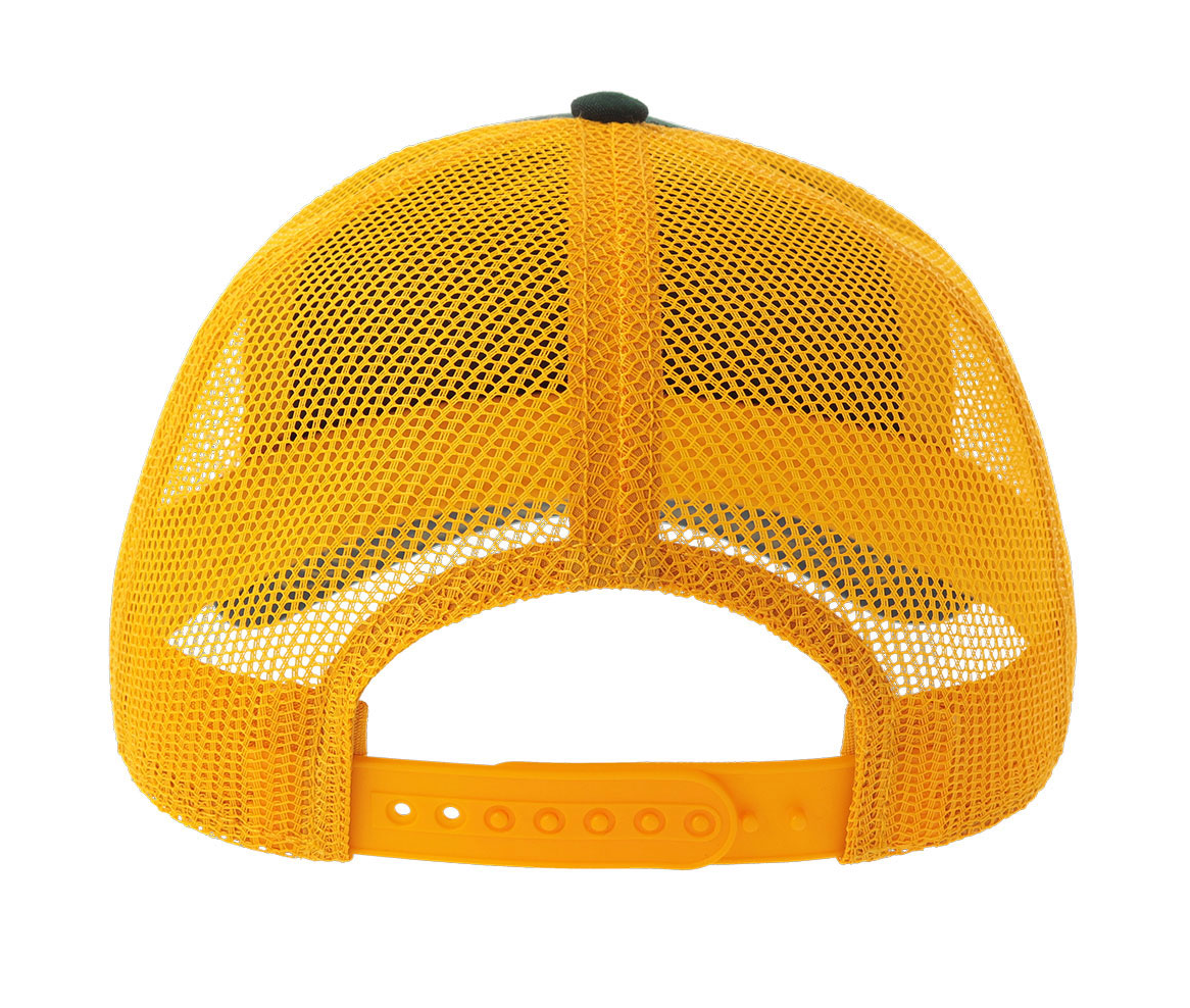 Casquette Rapper en Polyester Canvas Recyclé - Bottle Green/yellow