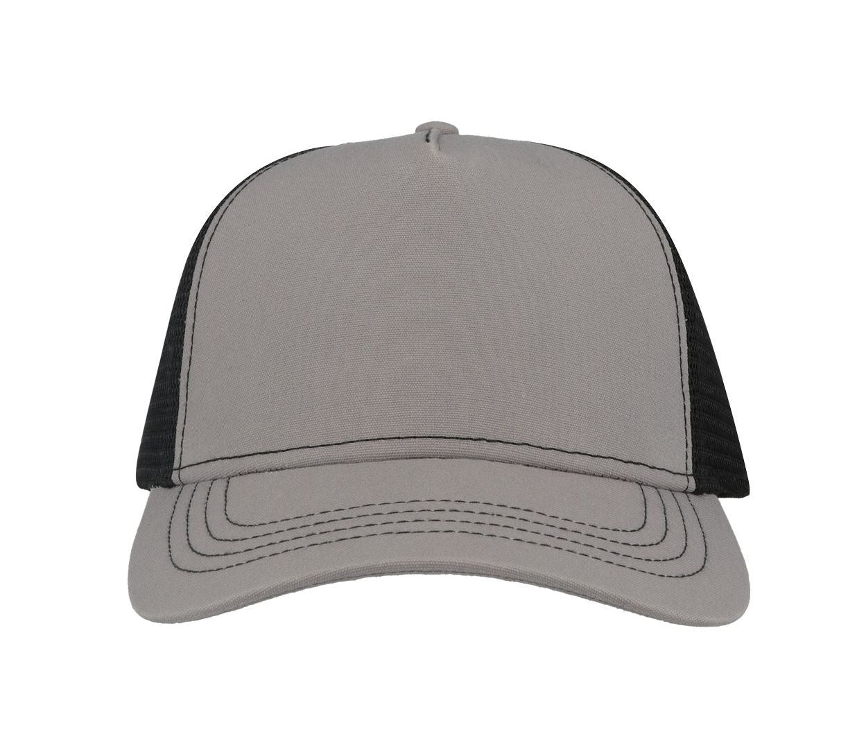 Casquette Rapper en Polyester Canvas Recyclé - Grey / Black