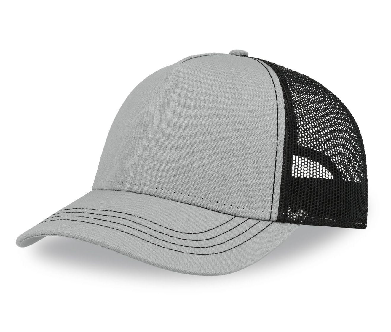 Casquette Rapper en Polyester Canvas Recyclé - Grey / Black