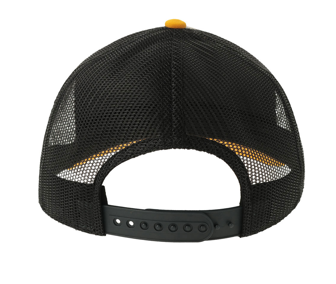 Casquette Rapper en Polyester Canvas Recyclé - Grey/yellow/black