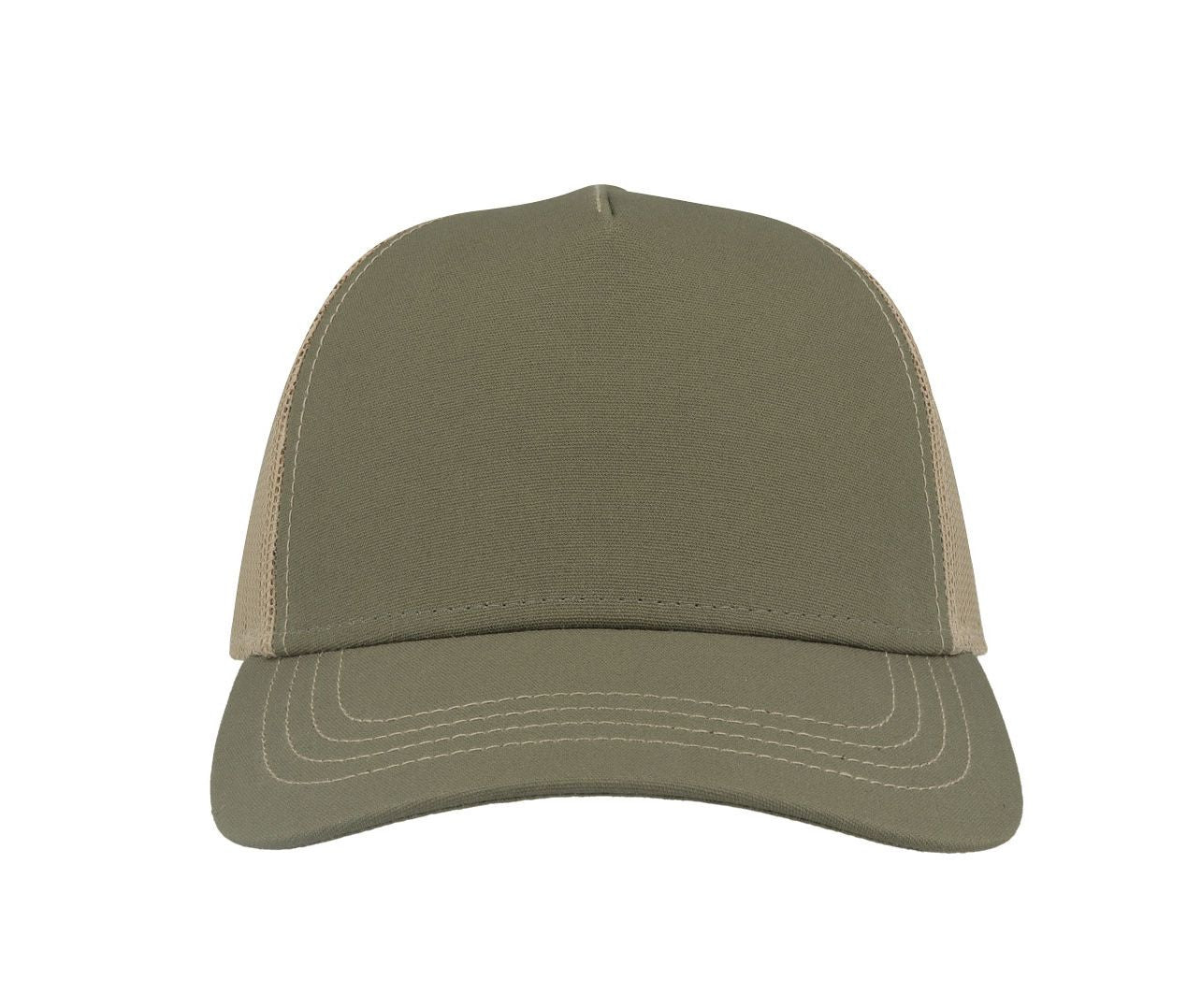 Casquette Rapper en Polyester Canvas Recyclé - Olive / Khaki