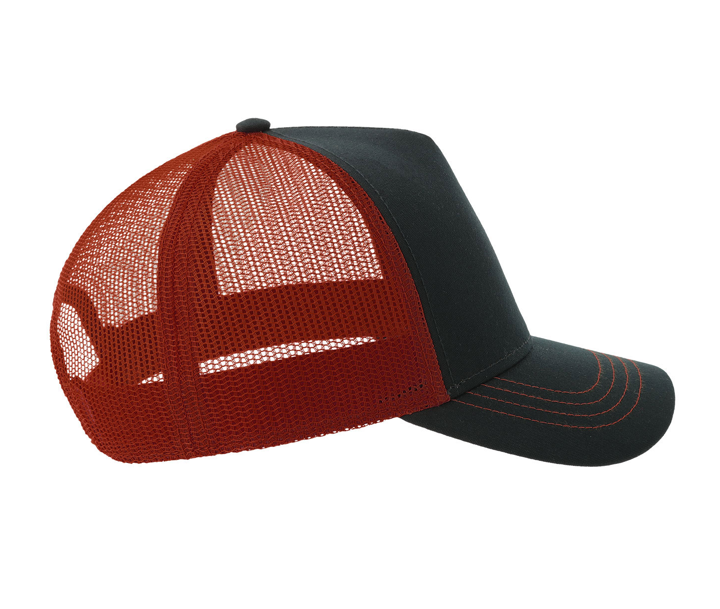 Casquette Rapper en Polyester Canvas Recyclé - Navy/burgundy