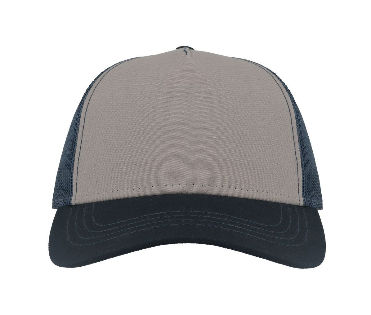 Casquette Rapper en Polyester Canvas Recyclé - Grey / Navy / Navy
