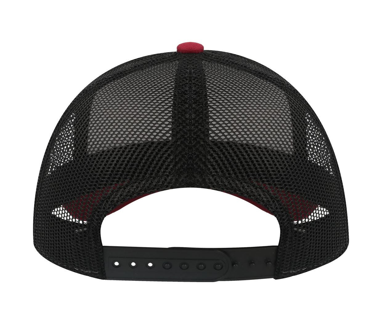 Casquette Rapper en Polyester Canvas Recyclé - White / Burgundy / Black