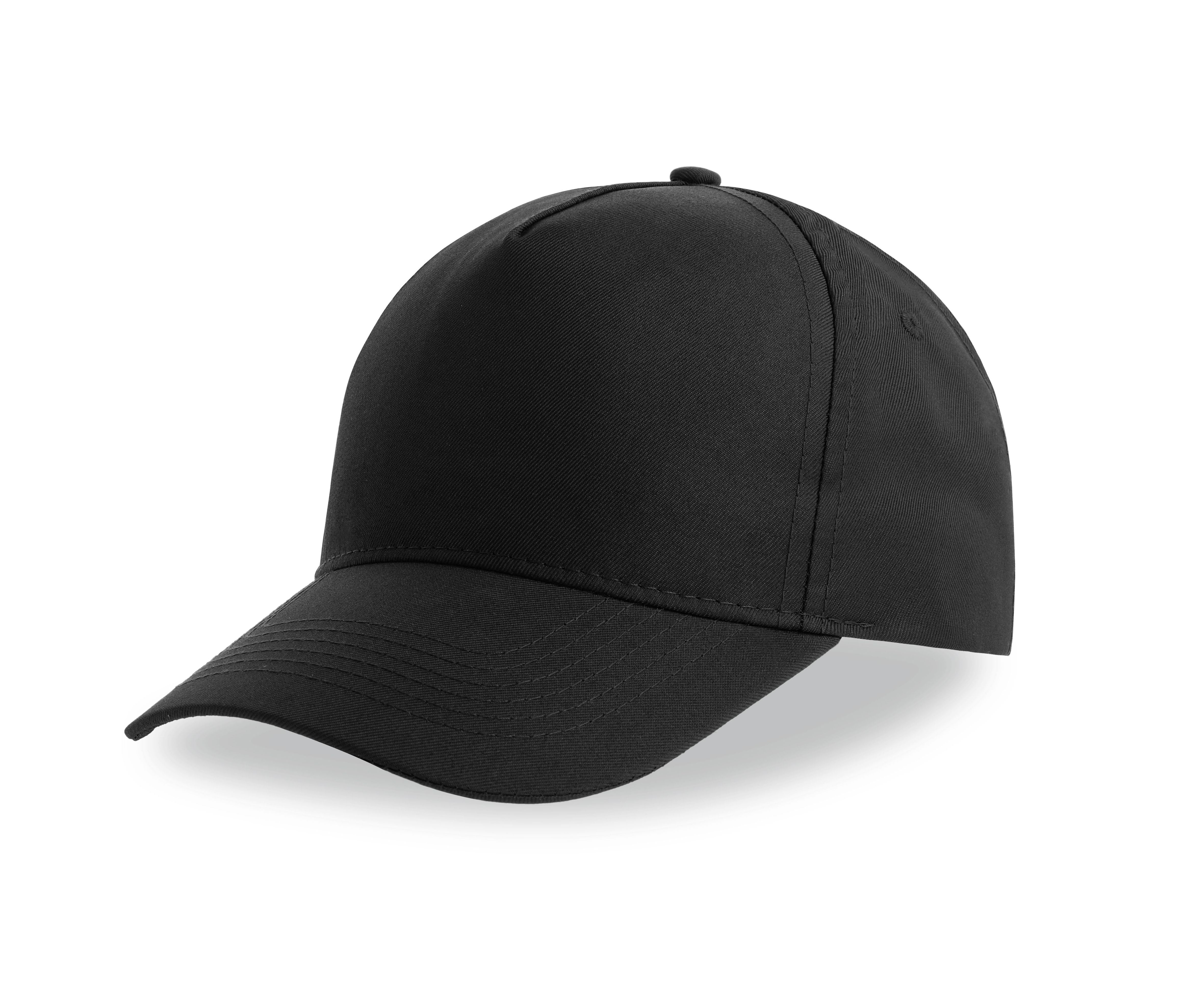 Casquette Baseball 5 Pans en Polyester Recyclé - Black