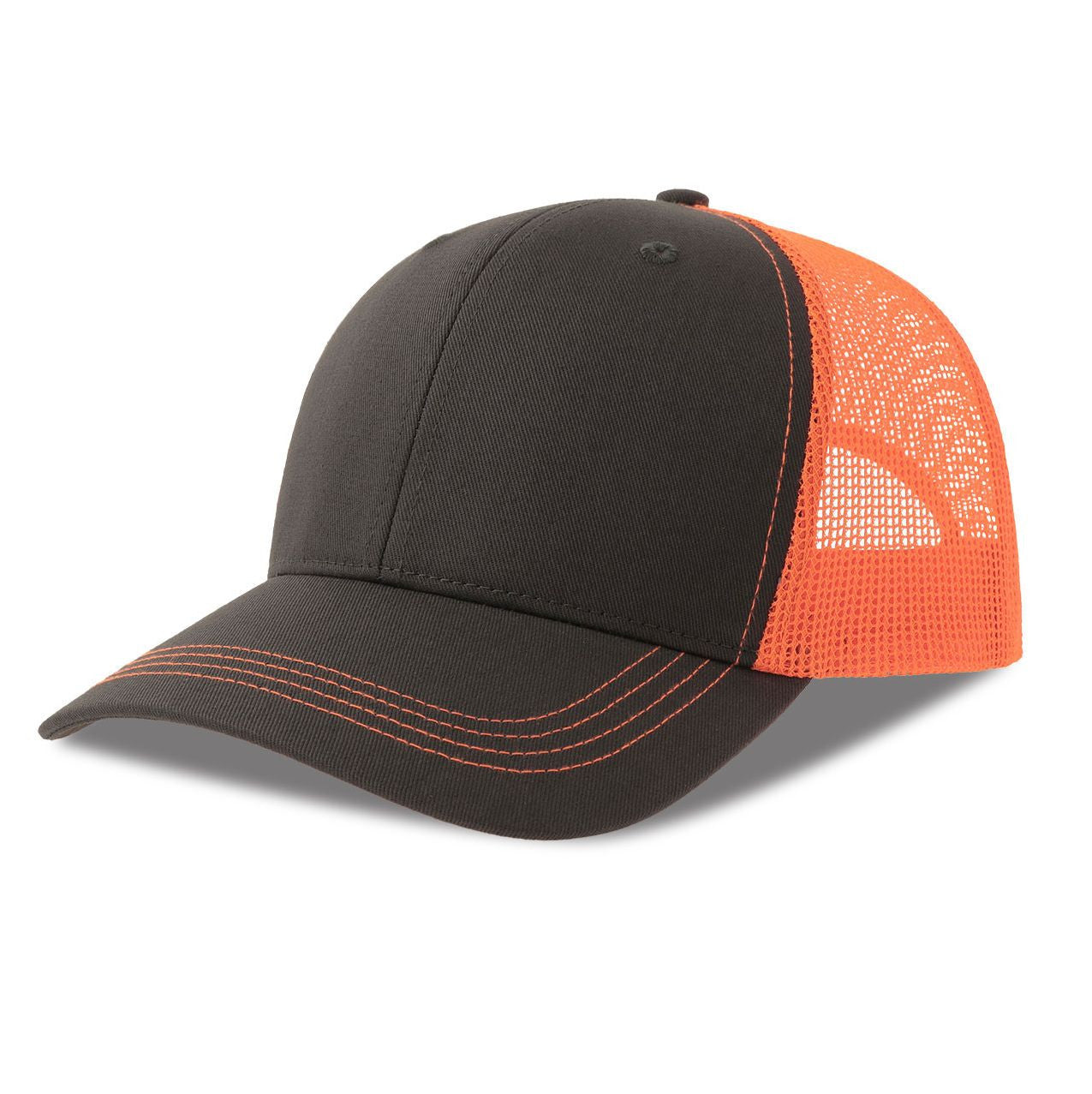 Casquette Trucker - Dark Grey / Fluo Orange