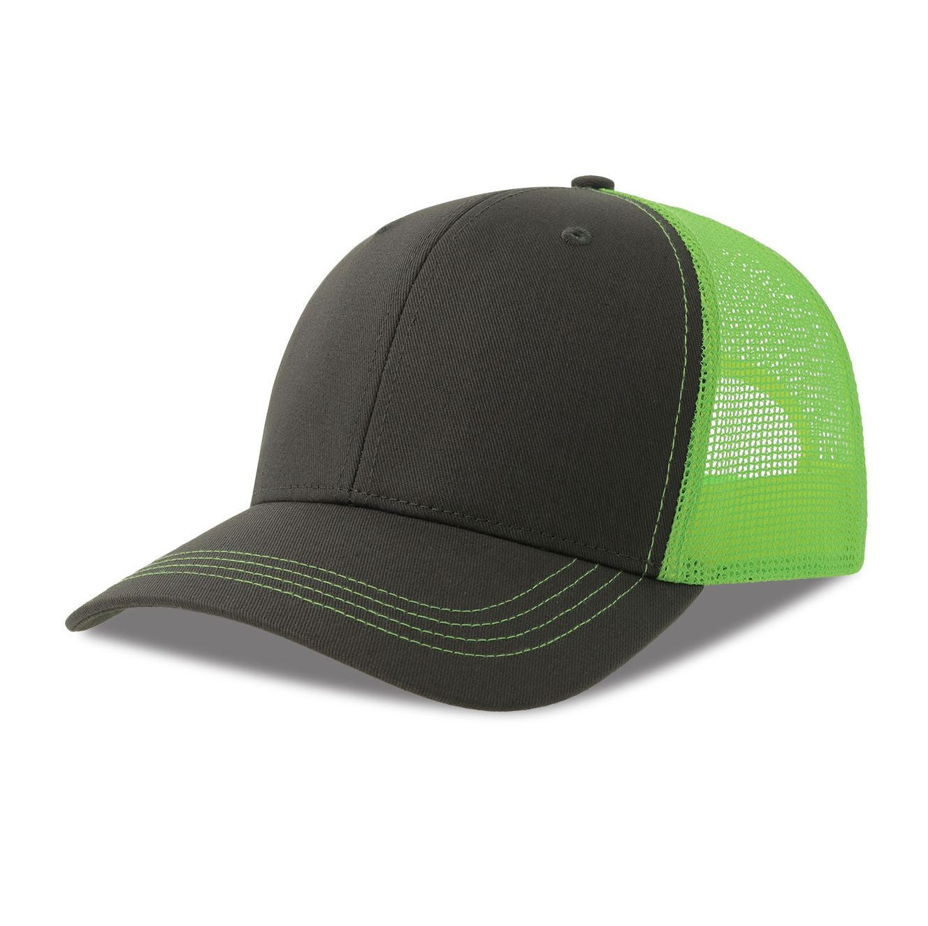 Casquette Trucker - Dark Grey / Fluo Green