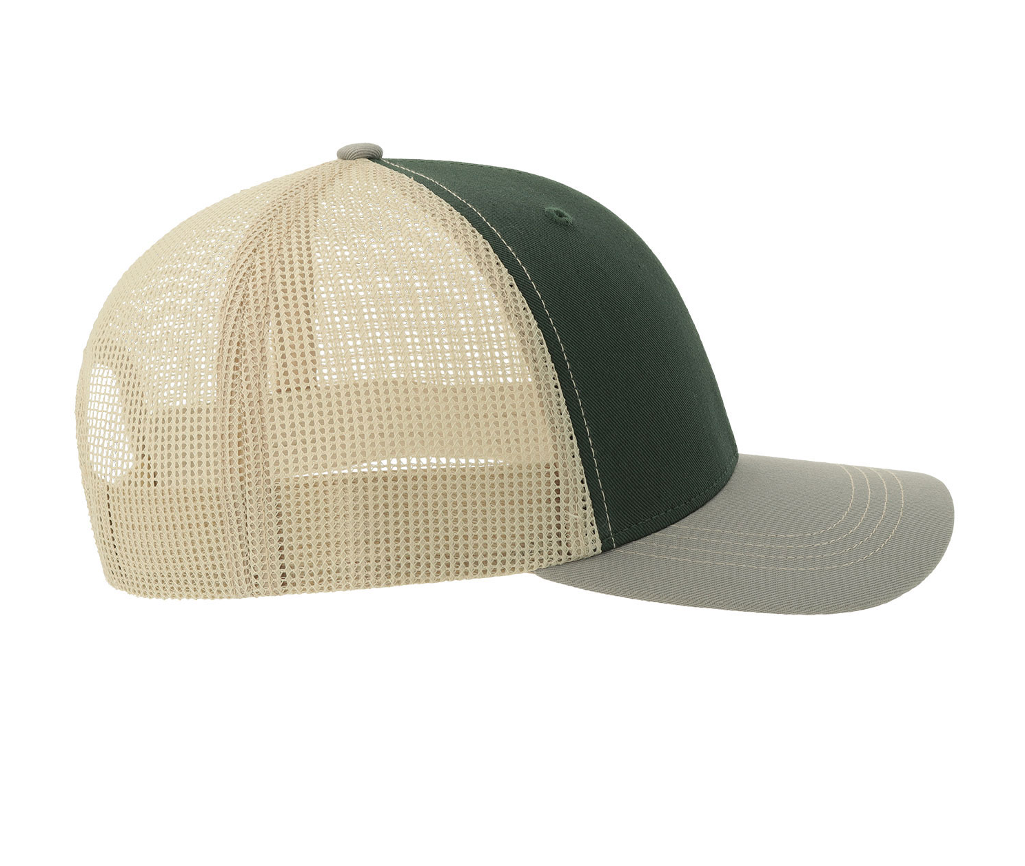 Casquette Trucker - Bottle Green/grey/stone
