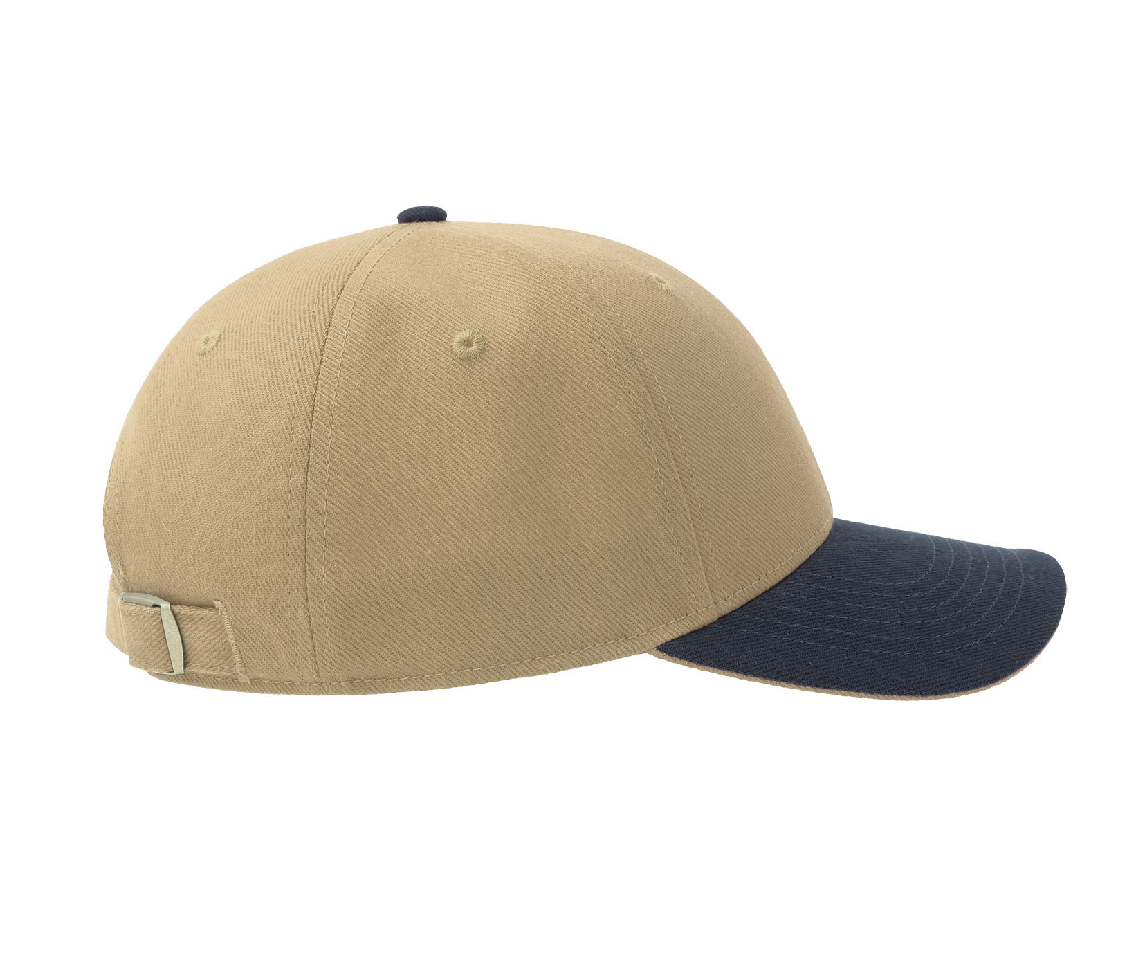 Casquette 6 Pans Contrastée - Kaki/navy