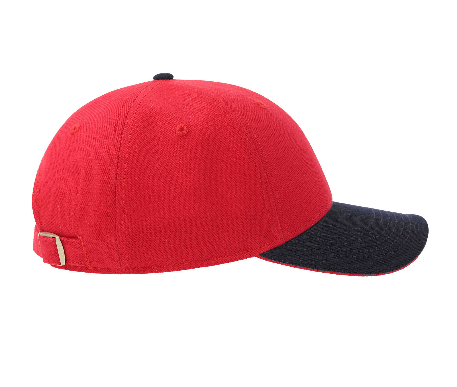 Casquette 6 Pans Contrastée - Black/red