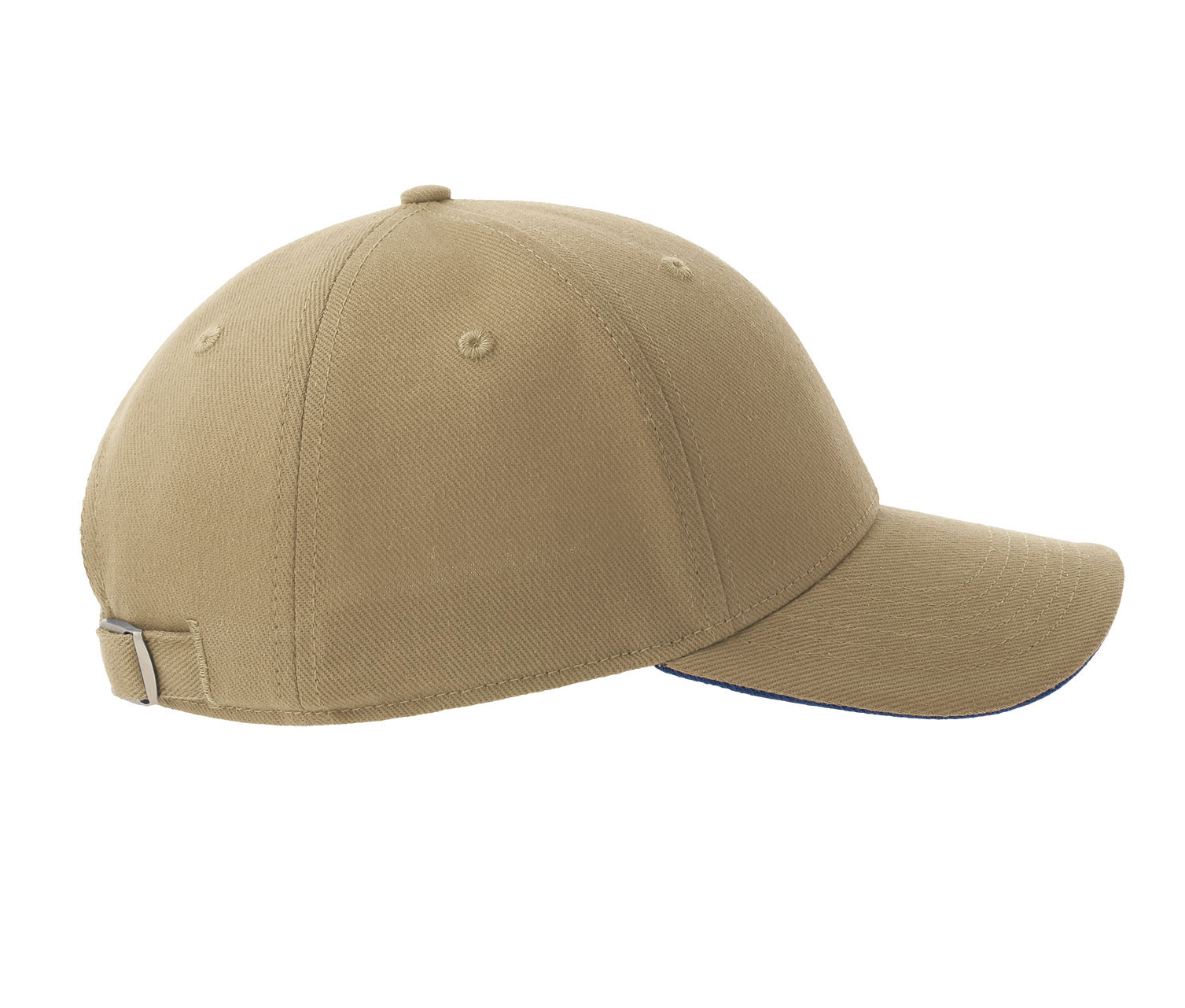 Casquette 6 Pans Contrastée - Kaki