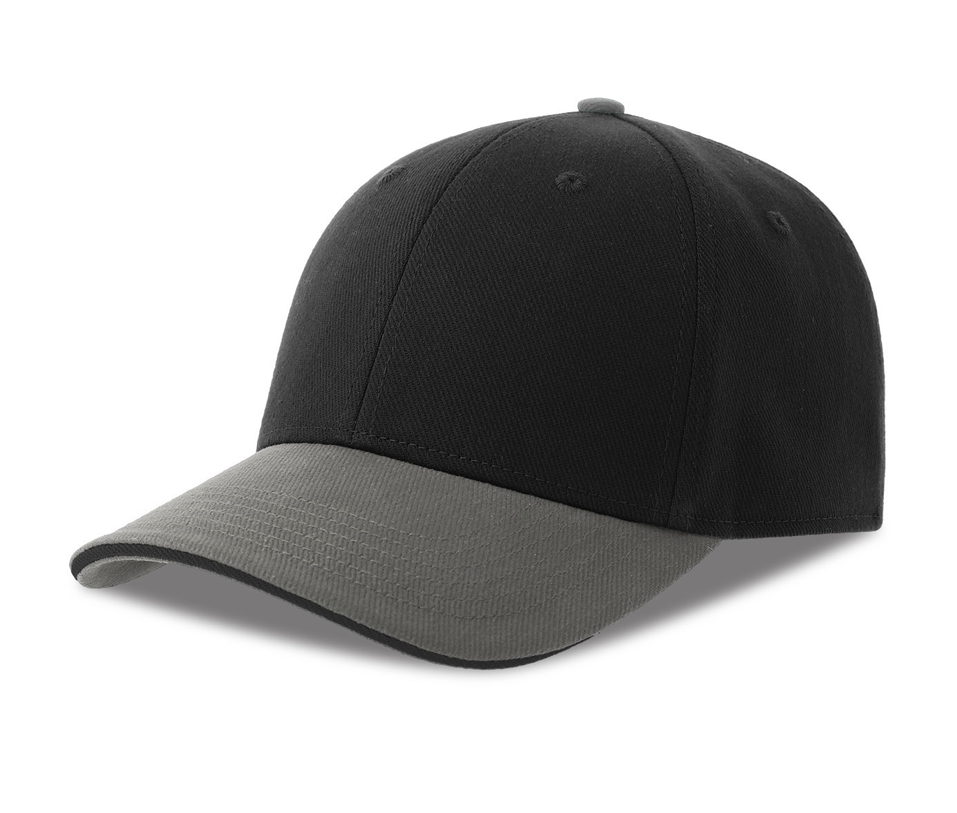 Casquette 6 Pans Contrastée - Black/grey