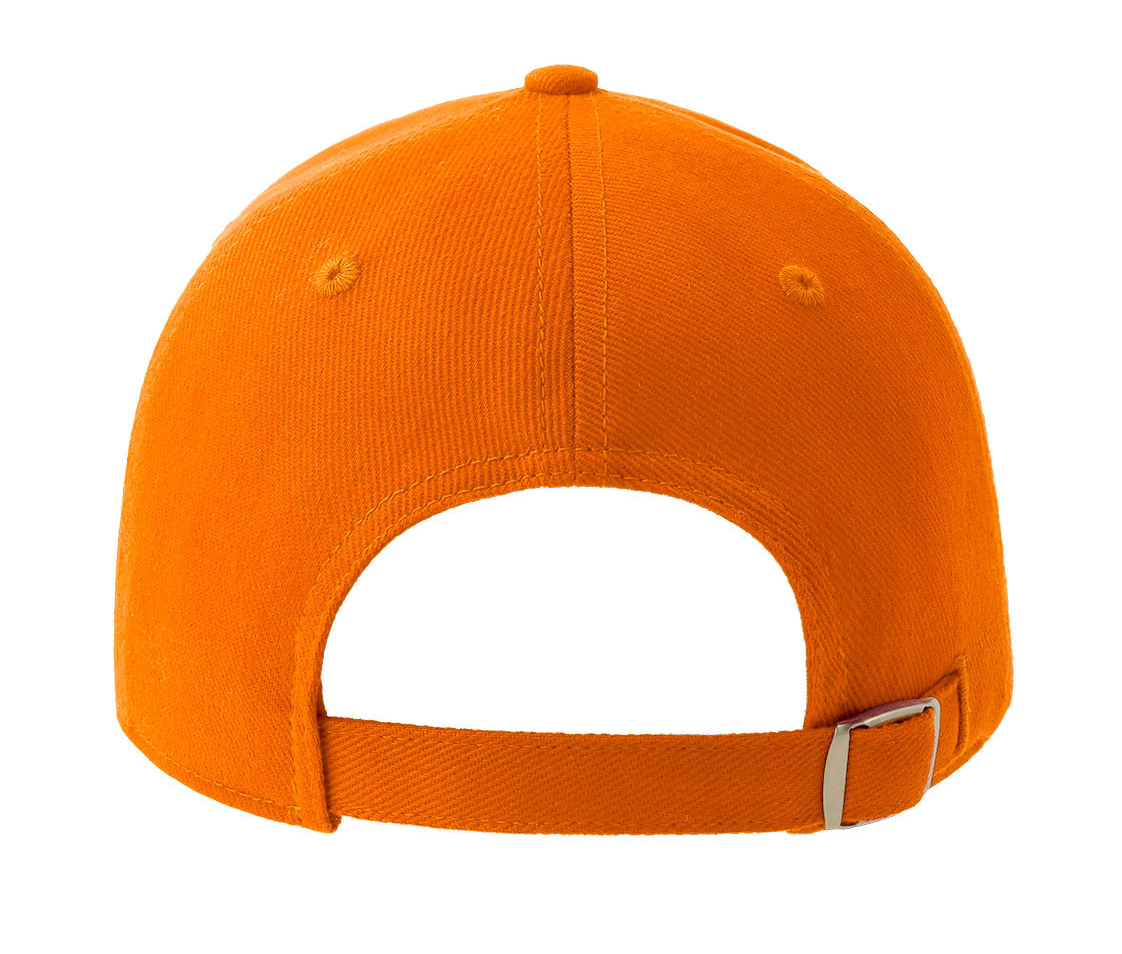 Casquette 6 Pans Contrastée - Orange/white