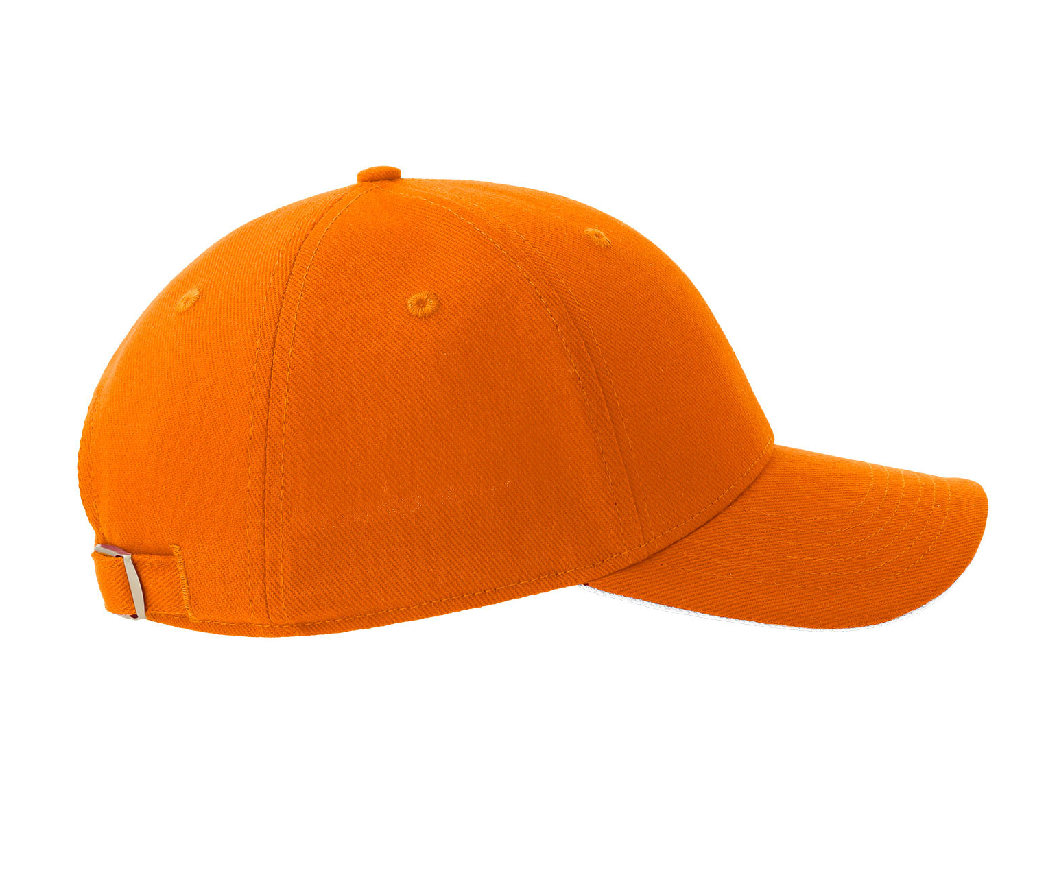 Casquette 6 Pans Contrastée - Orange/white