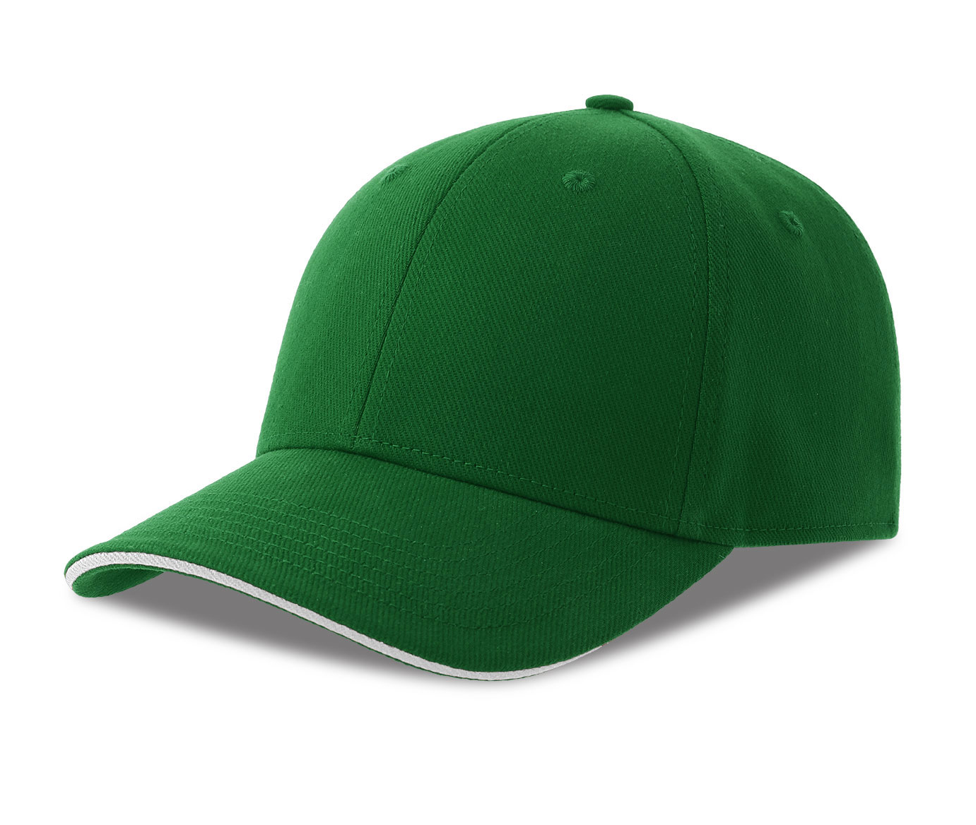 Casquette 6 Pans Contrastée - Green/white